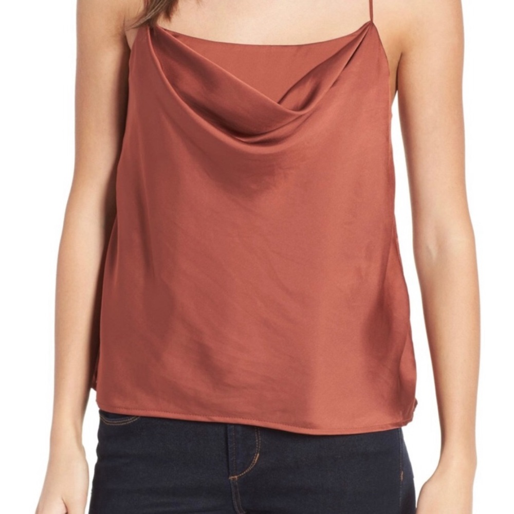 ASTR the label satin cowl tank top camisole blouse
